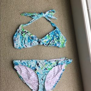 Lilly Pulitzer Spa Blue Let’s Cha Cha Bikini